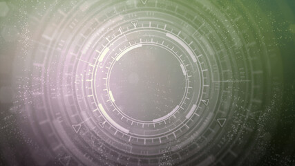 Obraz premium Abstract 3D illustration - colorful modern abstract background of moving ui circles, technology concept