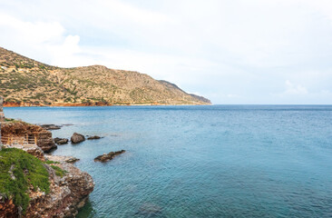 View on Spinalonga Kalydon Island Crete