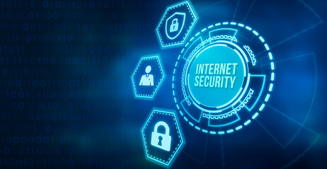Fototapeta premium Internet, business, Technology and network concept. Cyber security data protection business technology privacy concept.