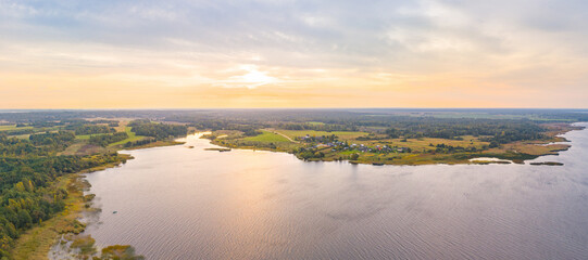 Belarusian lake in the morning