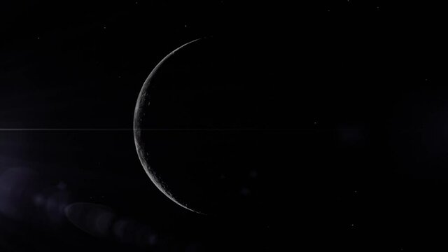 Aproaching The Moon. Animation Based On Nasa Footage