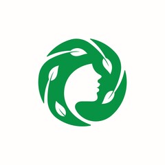 Women Leaf Logo Design