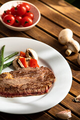 delicious beef stake, french food, french cuisine, natural lunch plate