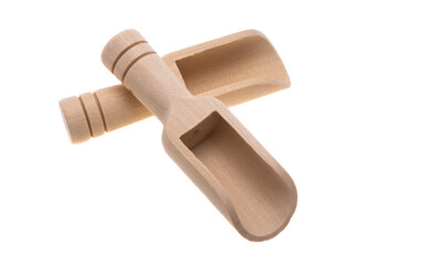 wooden spoon for spices isolated
