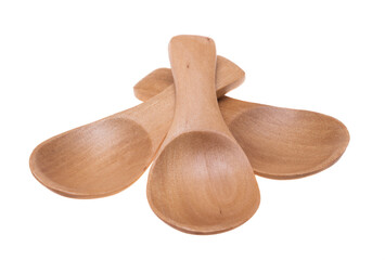 wooden spoon for spices isolated