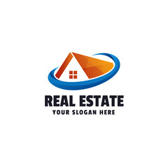 Fototapeta premium Real Estate Gradient Logo Template