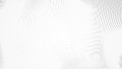 Dot white gray wave light technology texture background. Abstract big data digital concept. 3d rendering.