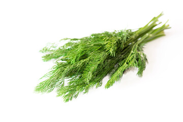  green dill on a white background