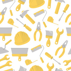 Working tools. Pattern. Vector illustration. Seamless background