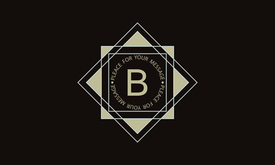 Elegant geometric logo. Icon, brand of the company with the alphabetic letter B. Creative logo of business, salon, boutique, company, corporation.