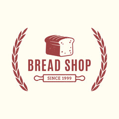 Bread logo for bakery on white background