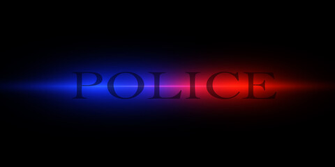 Police lights light. Vector illustration.