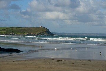 Plage de Lestrevet beach near Plovenez-Porzay in Bretagne France