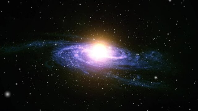 a galaxy floating in the universe, outer space