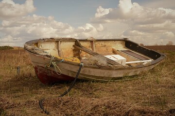 old boat on the beach