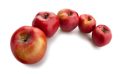 red delicious apple path isolated on white