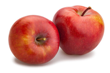 red delicious apple path isolated on white