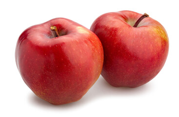 red delicious apple path isolated on white