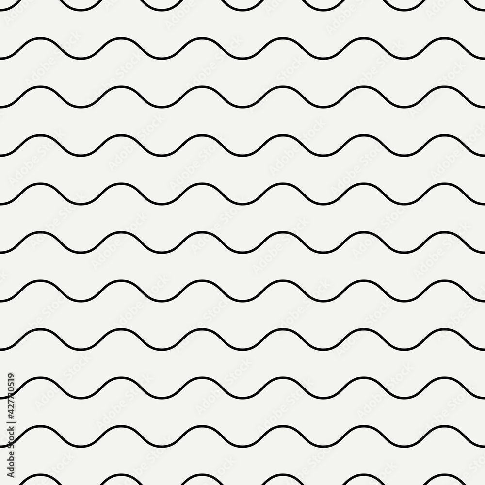 Poster white background and black wawes. vector.