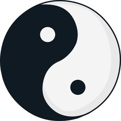 Vector illustration of the yin yang symbol