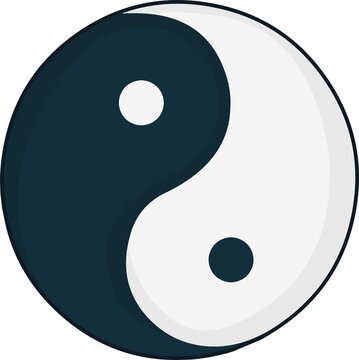 Vector illustration of the yin yang symbol