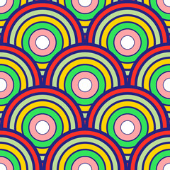 Fototapeta premium Seamless Pattern with Circles. Vector Illustration for Your Graphic Design, Banner, Wallpaper or Poster.
