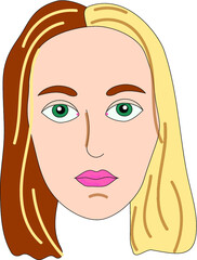 girl woman vector portreit