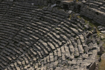 Ruined ancient amphitheater in Selge, Turkey