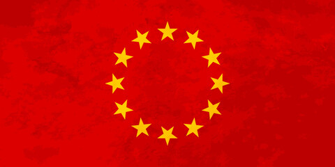 European Union flag looks like USSR communist red flag with stars