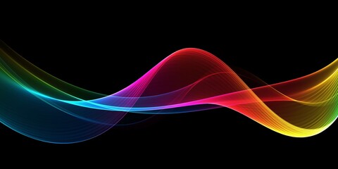 Wave abstract images, color design Abstract colored wave
