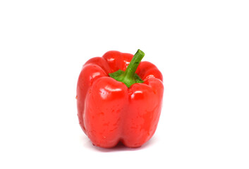 Red  bell-pepper isolated on white, food element