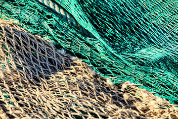 Fishing nets in the dock of Santa Pola, Spain