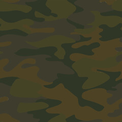Fototapeta premium Full seamless camouflage texture skin pattern vector for military textile. Usable for Jacket Pants Shirt and Shorts. Dirty army camo masking design for hunting fabric print and wallpaper.