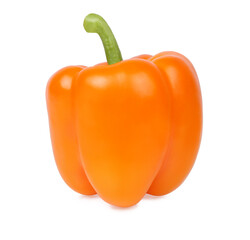 Bell pepper, orange, isolated on white background