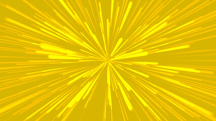 Obraz premium Abstract tunnel from digital neon lights on dark background. Futuristic sparkling lines of orange and yellow colors. Technology and cyber glow concept with copy space