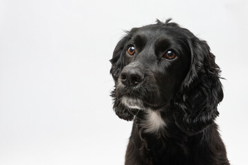 black and white cocker spaniel