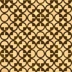 Full seamless brown geometric texture pattern for decor and textile fabric printing. Multipurpose circle model design for fashion and home design.