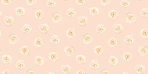 Repeating photo garden rose pattern background