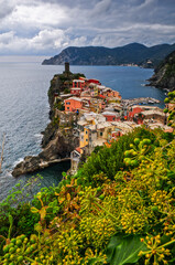 A view of the town of Vernazza, Cinque Terre, Liguria, Italy
