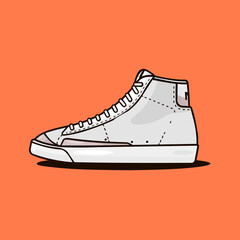 Isolated Sport Footwear Icon. Gumshoes Vector Element Can Be Used For Sneakers, Gumshoes, Footwear Design Concept.