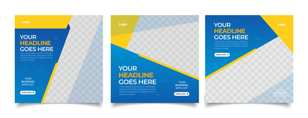 headline banner for social media post template 