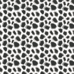 Full Seamless Leopard Pattern Texture Vector. Endless black and white cheetah design for dress fabric print.