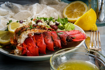 Lobster Tail Greek Salad