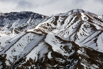 snow-covered Atlas Mountains in Morocco 