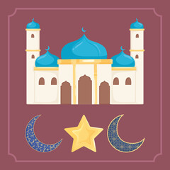 arabic mosque moon