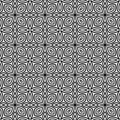 Abstract fantasy striped thin line round geometric seamless pattern. Creative mosaic, tile background.