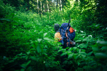 person in the forest