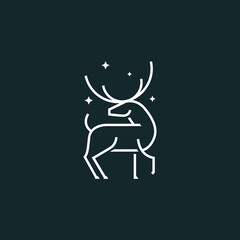Deer logo line