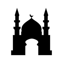 Muslim mosque flat icon. Vector illustration