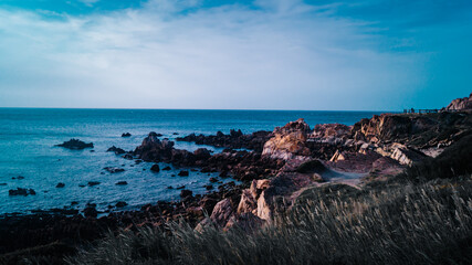 pictures sea coast and rocks in tanger marooco